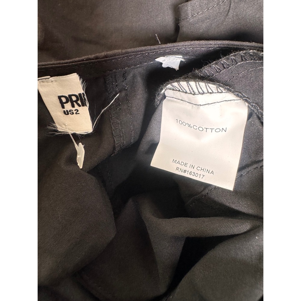 Princess Polly Black Eberta Cotton Ruched Scoop Neck Sleeveless Mini Dress 2 - Picture 6 of 6